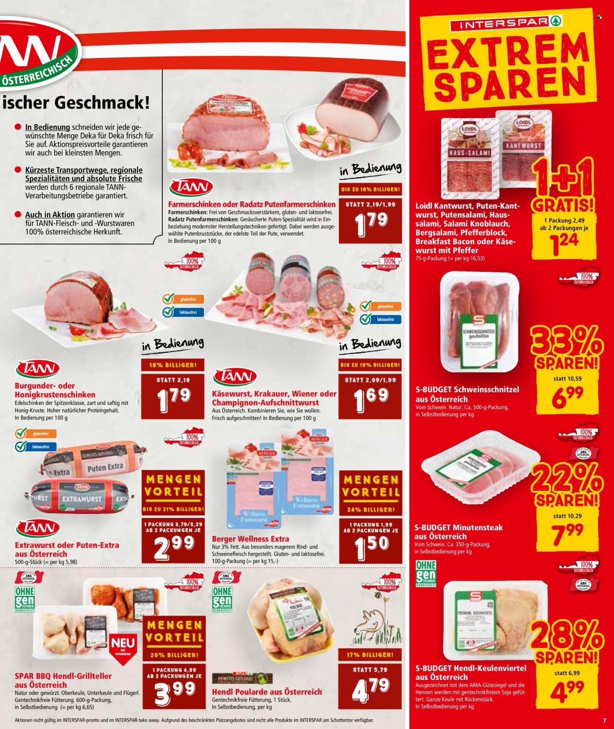 Angebote INTERSPAR - 22.8.2024 - 4.9.2024. Seite 7