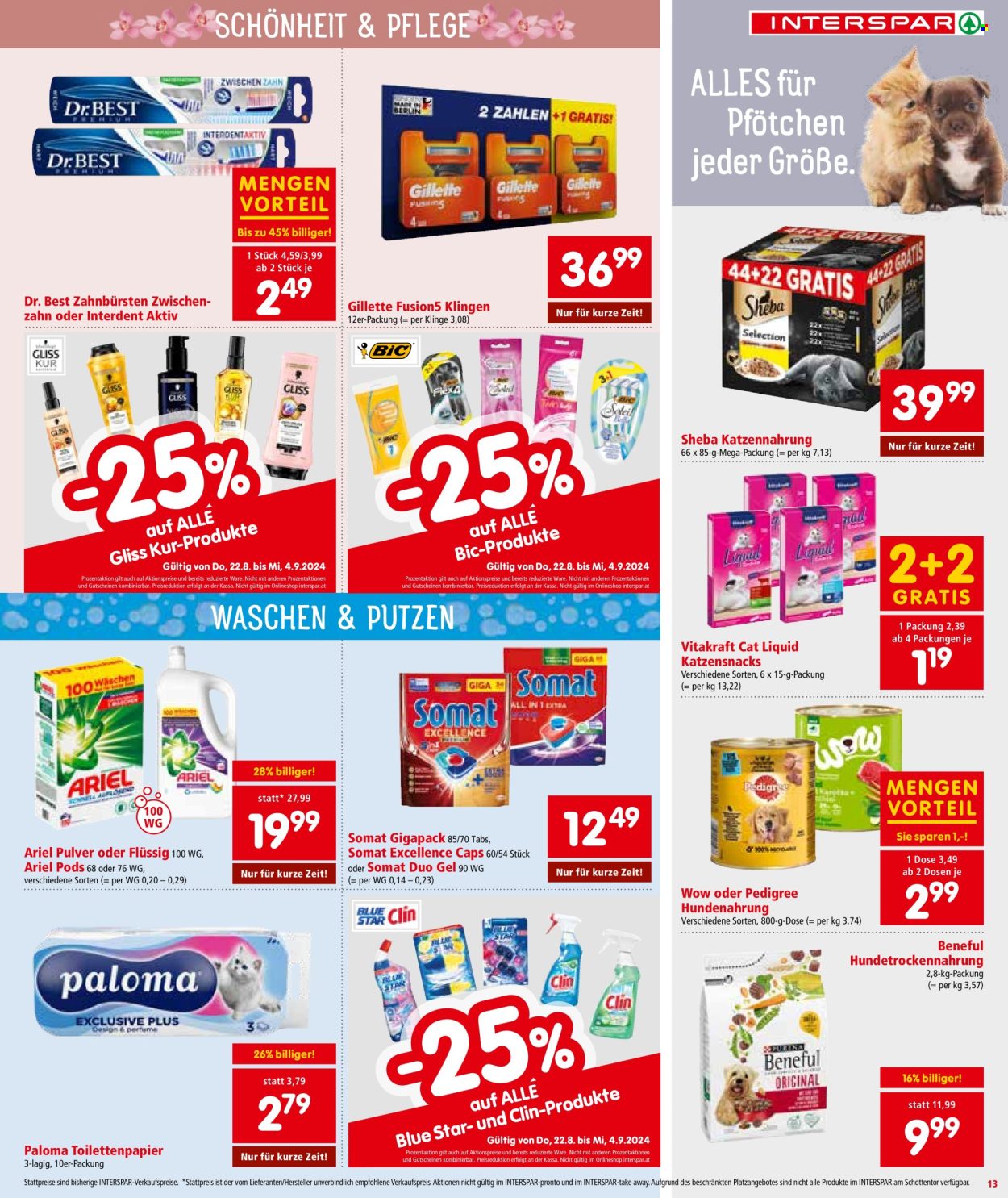 Angebote INTERSPAR - 22.8.2024 - 4.9.2024. Seite 13