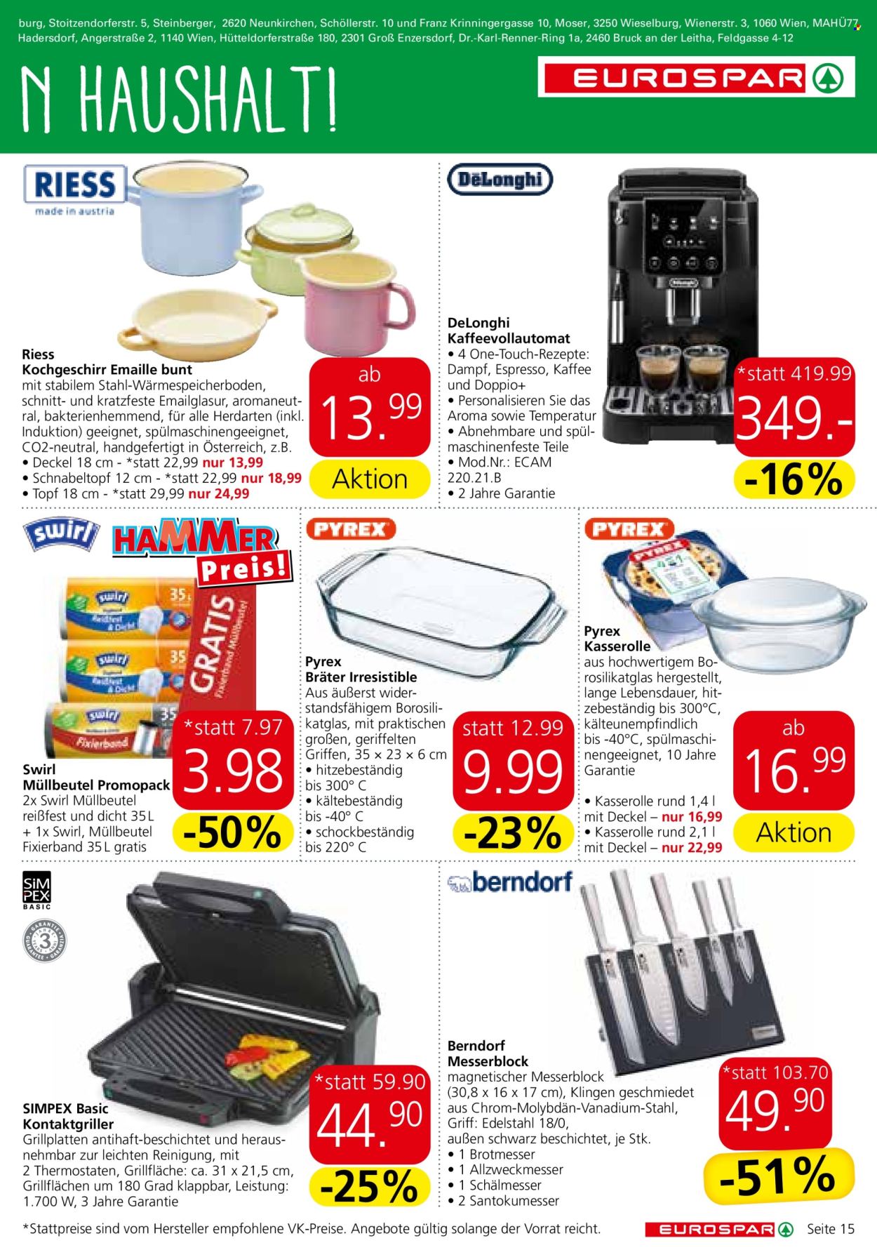 Angebote EUROSPAR - 22.8.2024 - 4.9.2024. Seite 15