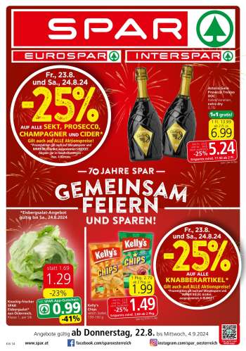 Angebote SPAR - 22.8.2024 - 4.9.2024.