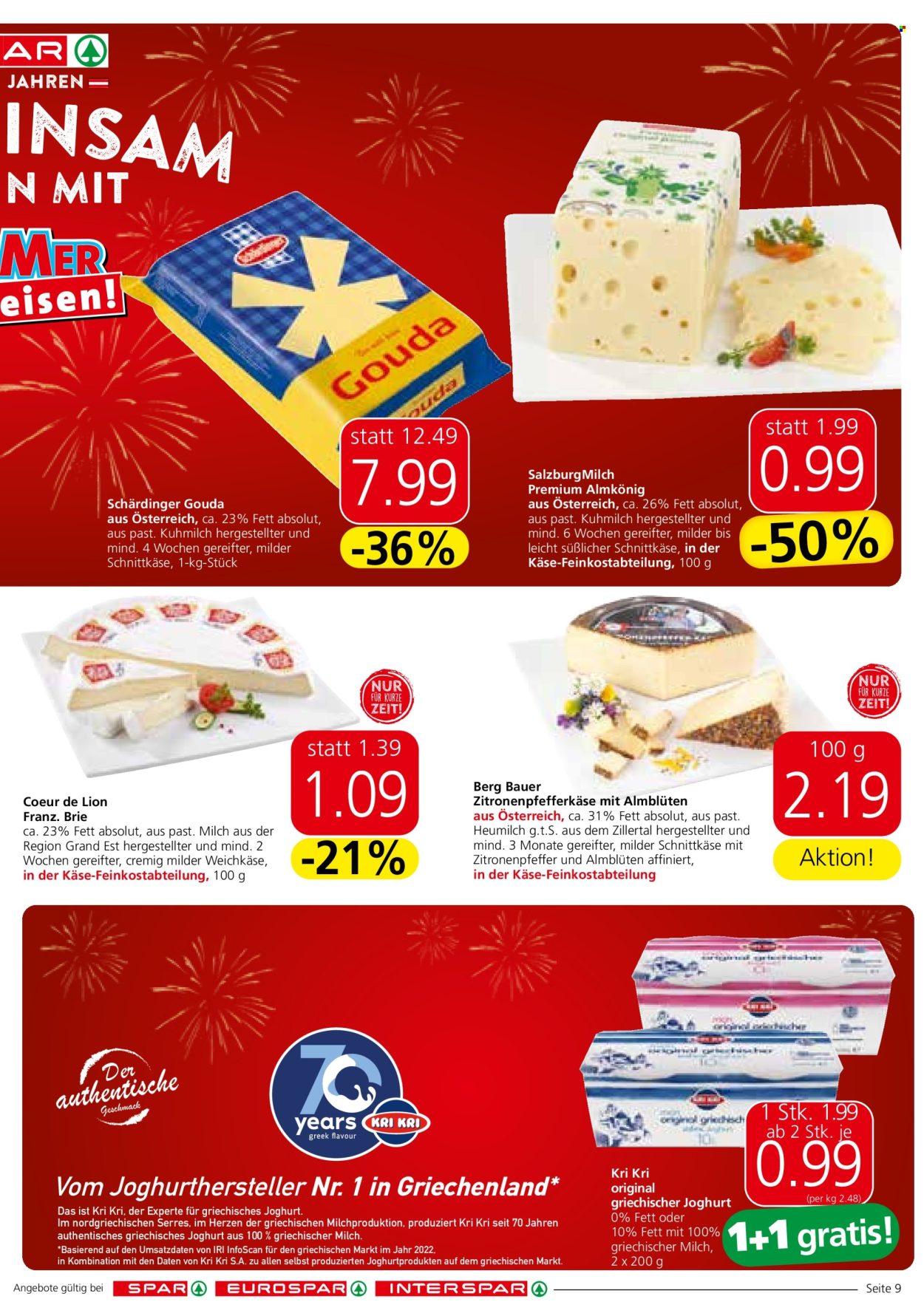 Angebote SPAR - 22.8.2024 - 4.9.2024. Seite 9
