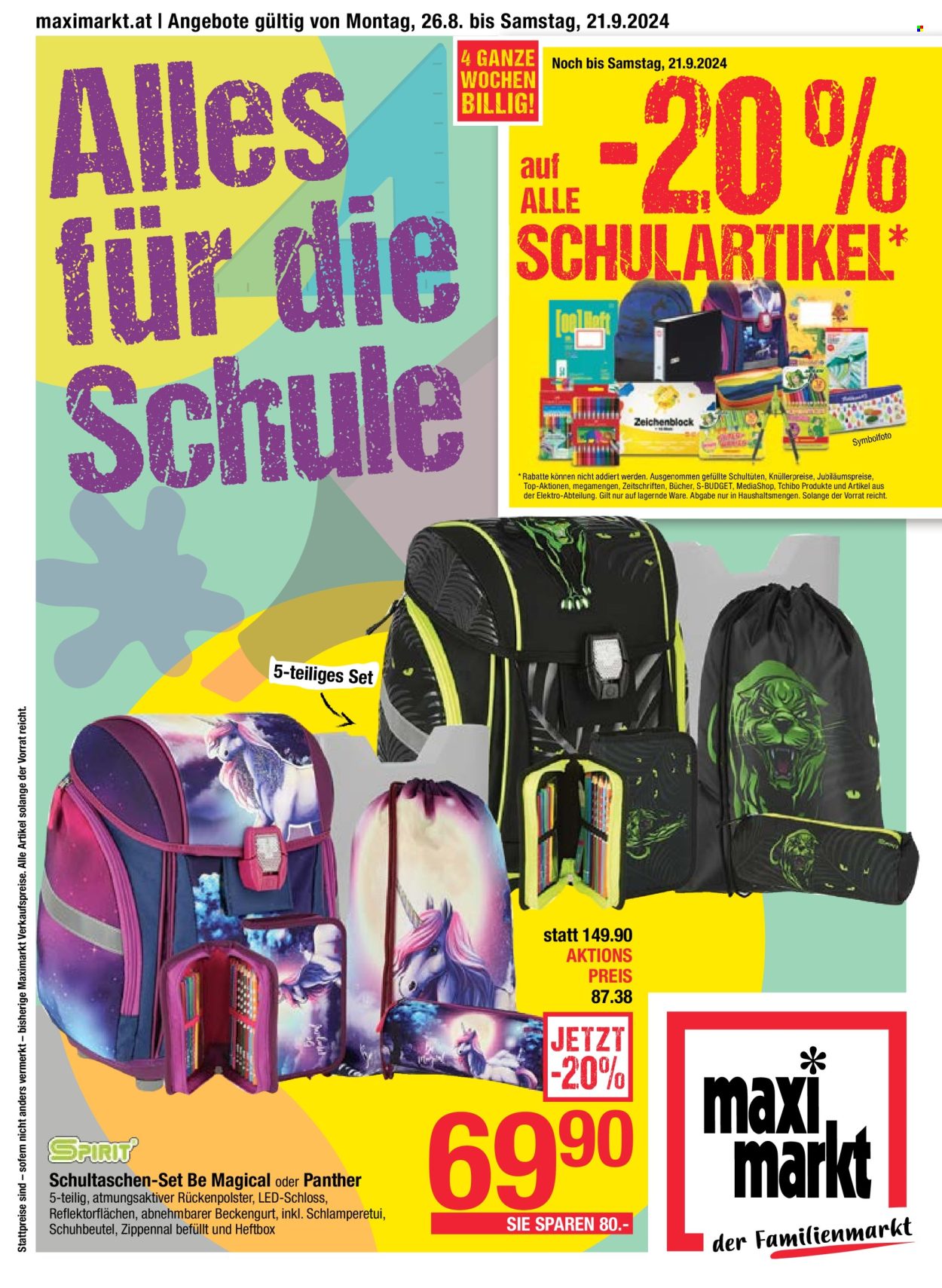 Angebote Maximarkt - 26.8.2024 - 21.9.2024. Seite 1