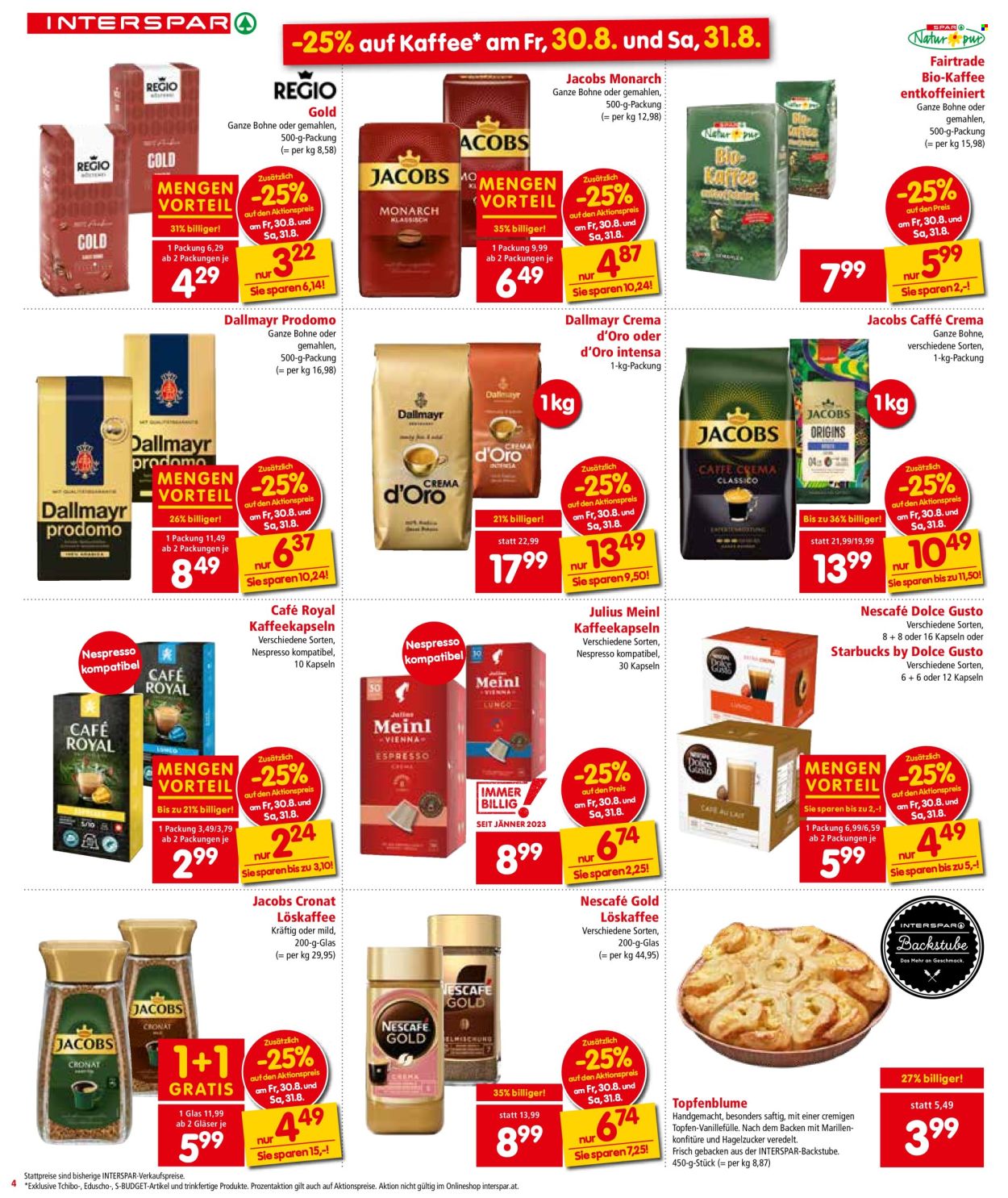 Angebote INTERSPAR - 29.8.2024 - 4.9.2024. Seite 4