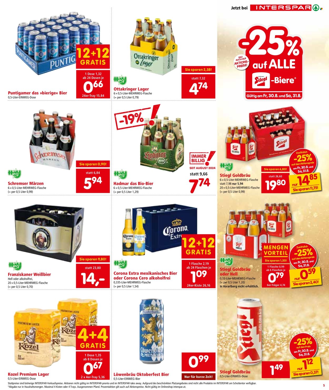 Angebote INTERSPAR - 29.8.2024 - 4.9.2024. Seite 5