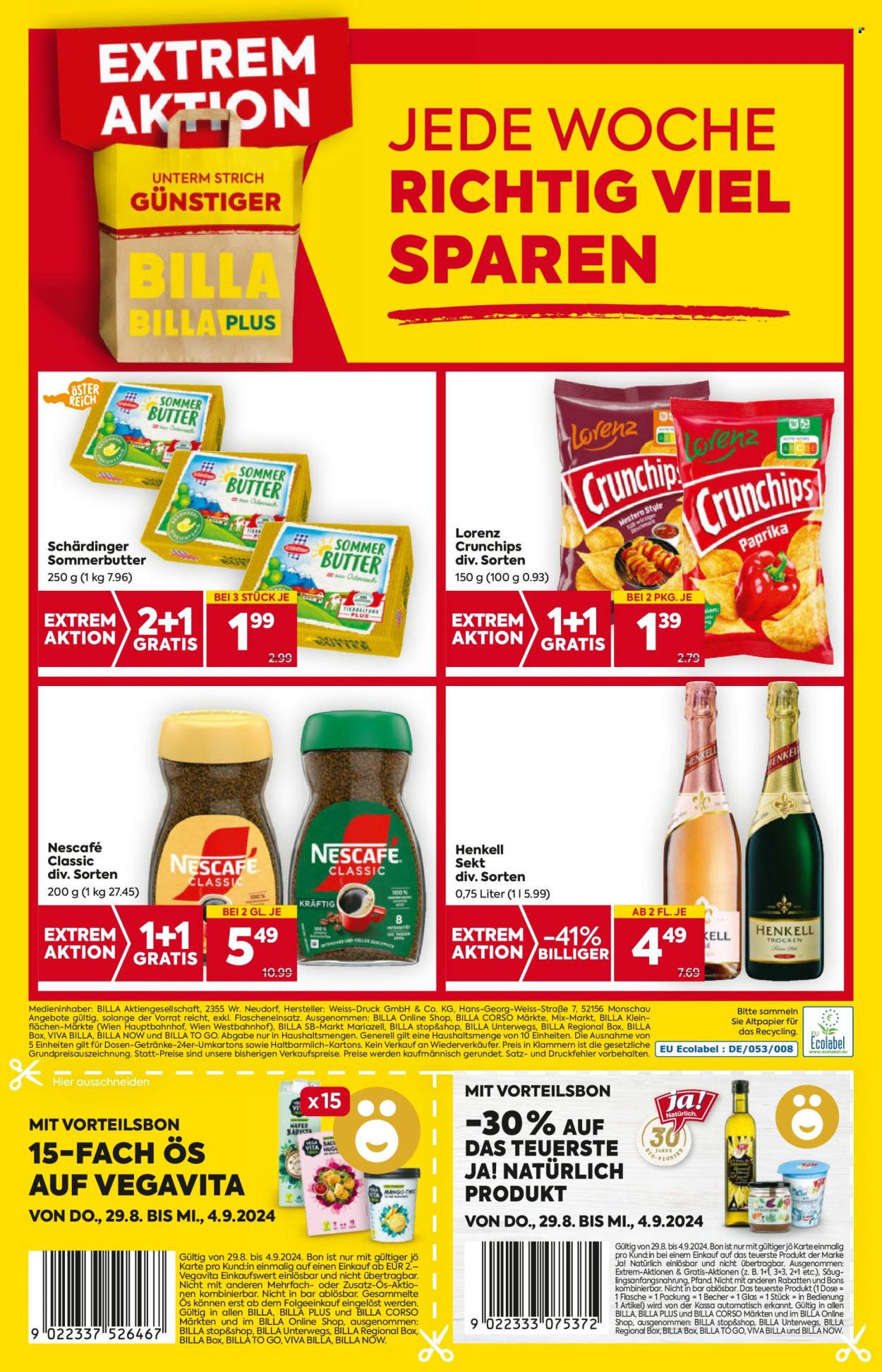 Angebote Billa - 29.8.2024 - 4.9.2024. Seite 16