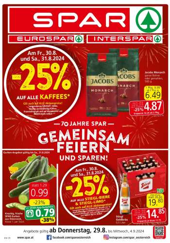 Angebote SPAR - 29.8.2024 - 4.9.2024.