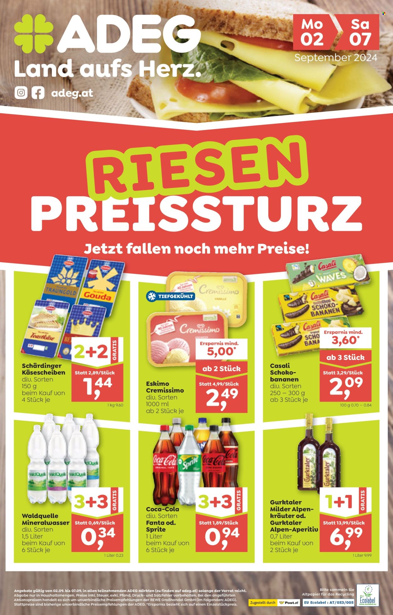 Angebote ADEG - 2.9.2024 - 7.9.2024. Seite 1
