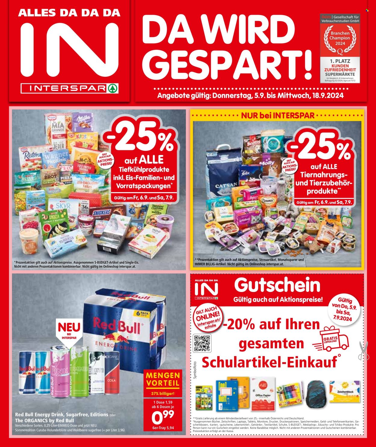 Angebote INTERSPAR - 5.9.2024 - 18.9.2024. Seite 1