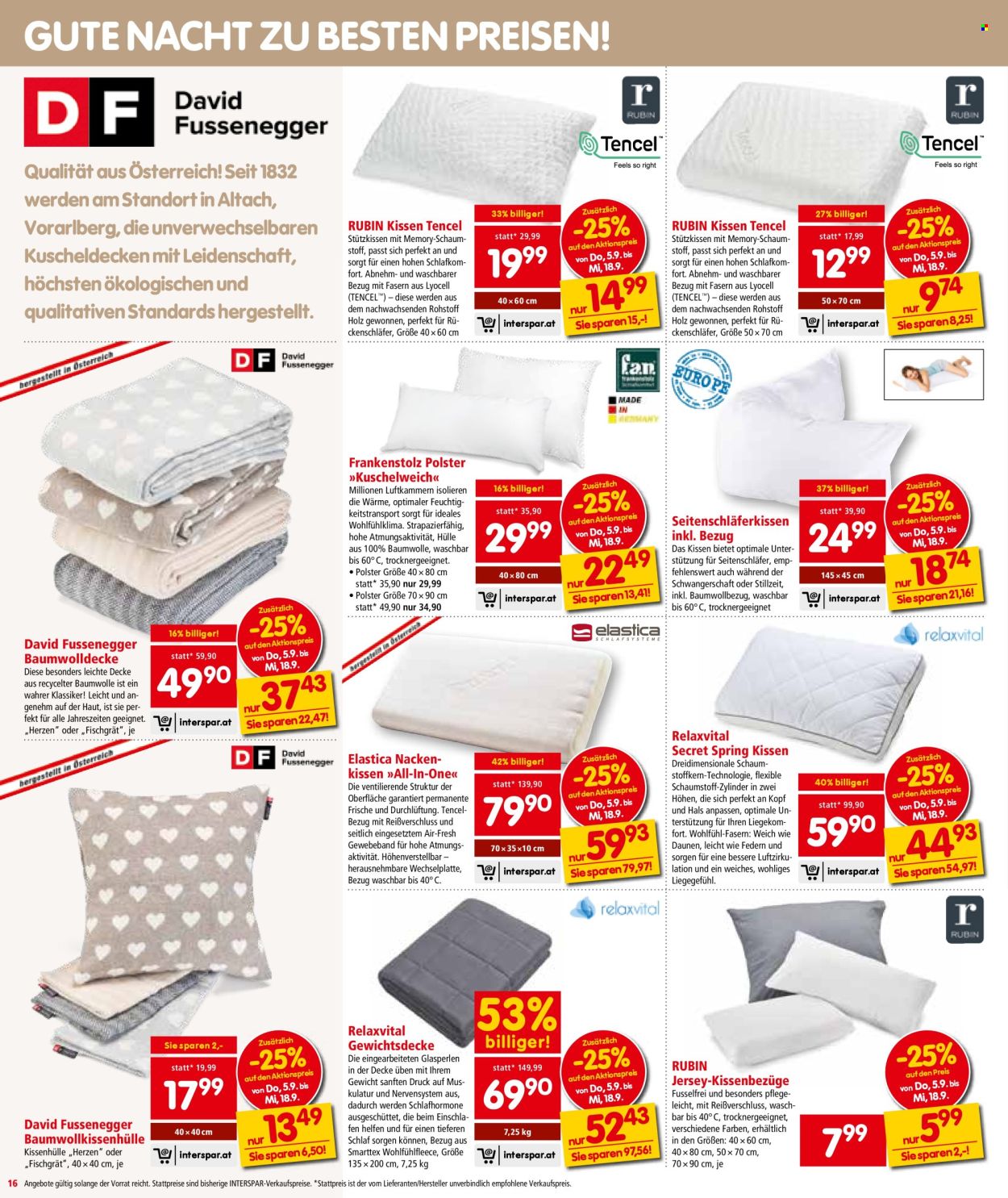 Angebote INTERSPAR - 5.9.2024 - 18.9.2024. Seite 16