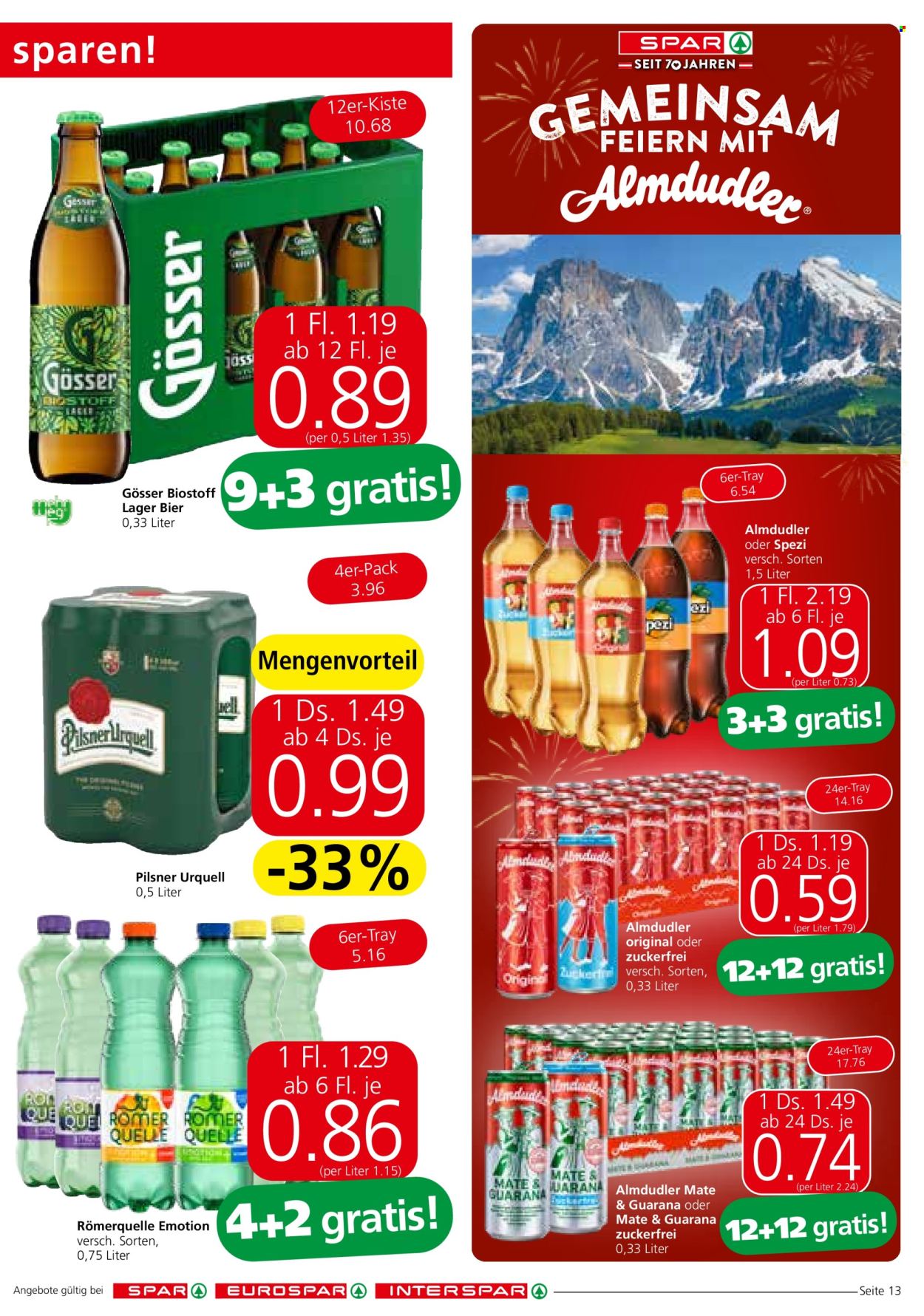 Angebote SPAR - 5.9.2024 - 18.9.2024. Seite 13