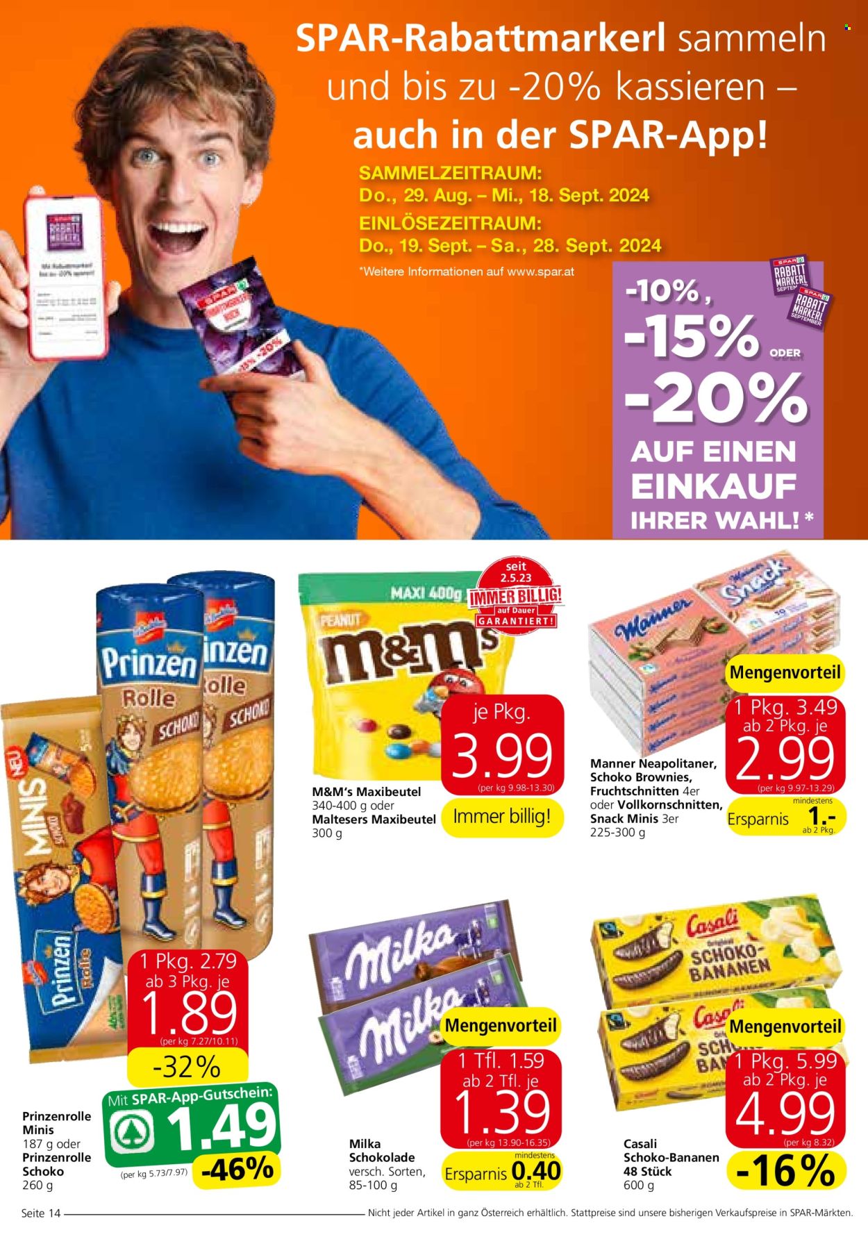 Angebote SPAR - 5.9.2024 - 18.9.2024. Seite 14