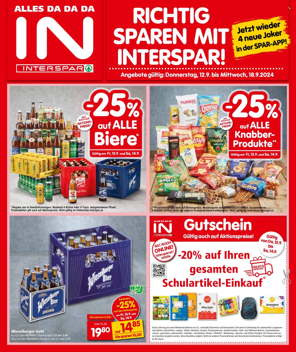 Angebote INTERSPAR - 12.9.2024 - 18.9.2024. Seite 1