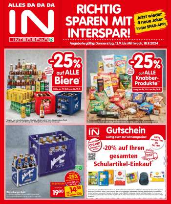 Angebote INTERSPAR - 12.9.2024 - 18.9.2024.