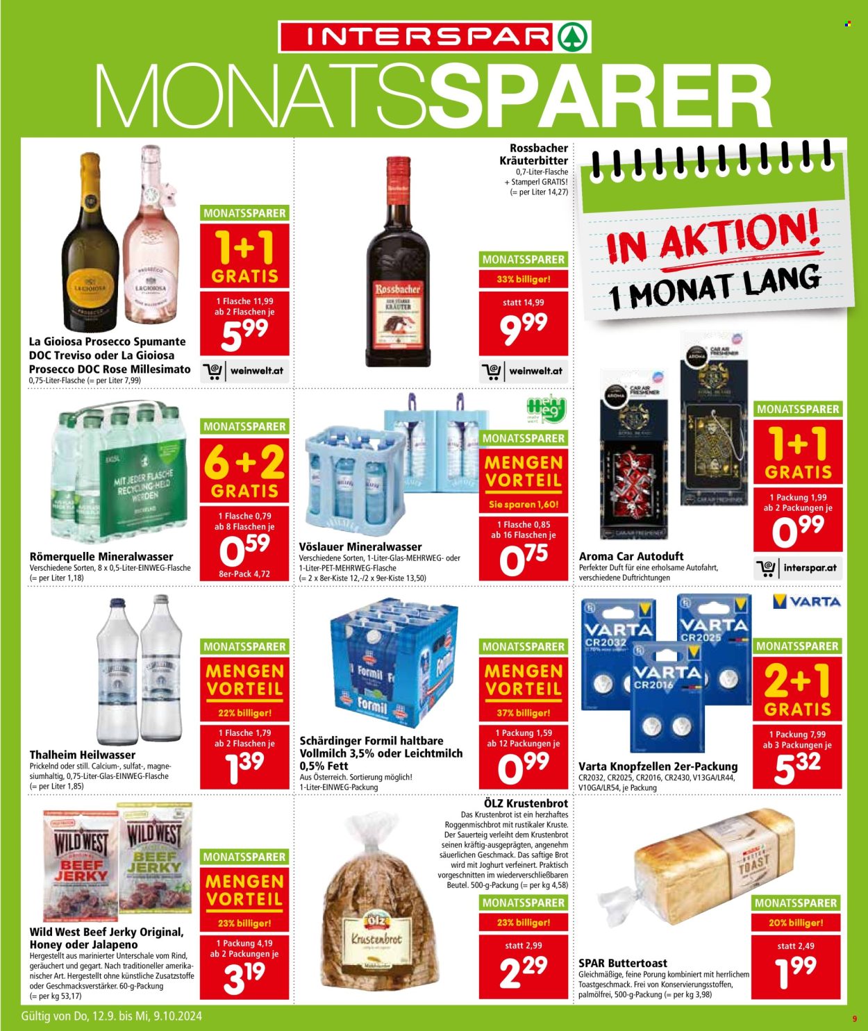 Angebote INTERSPAR - 12.9.2024 - 18.9.2024. Seite 9