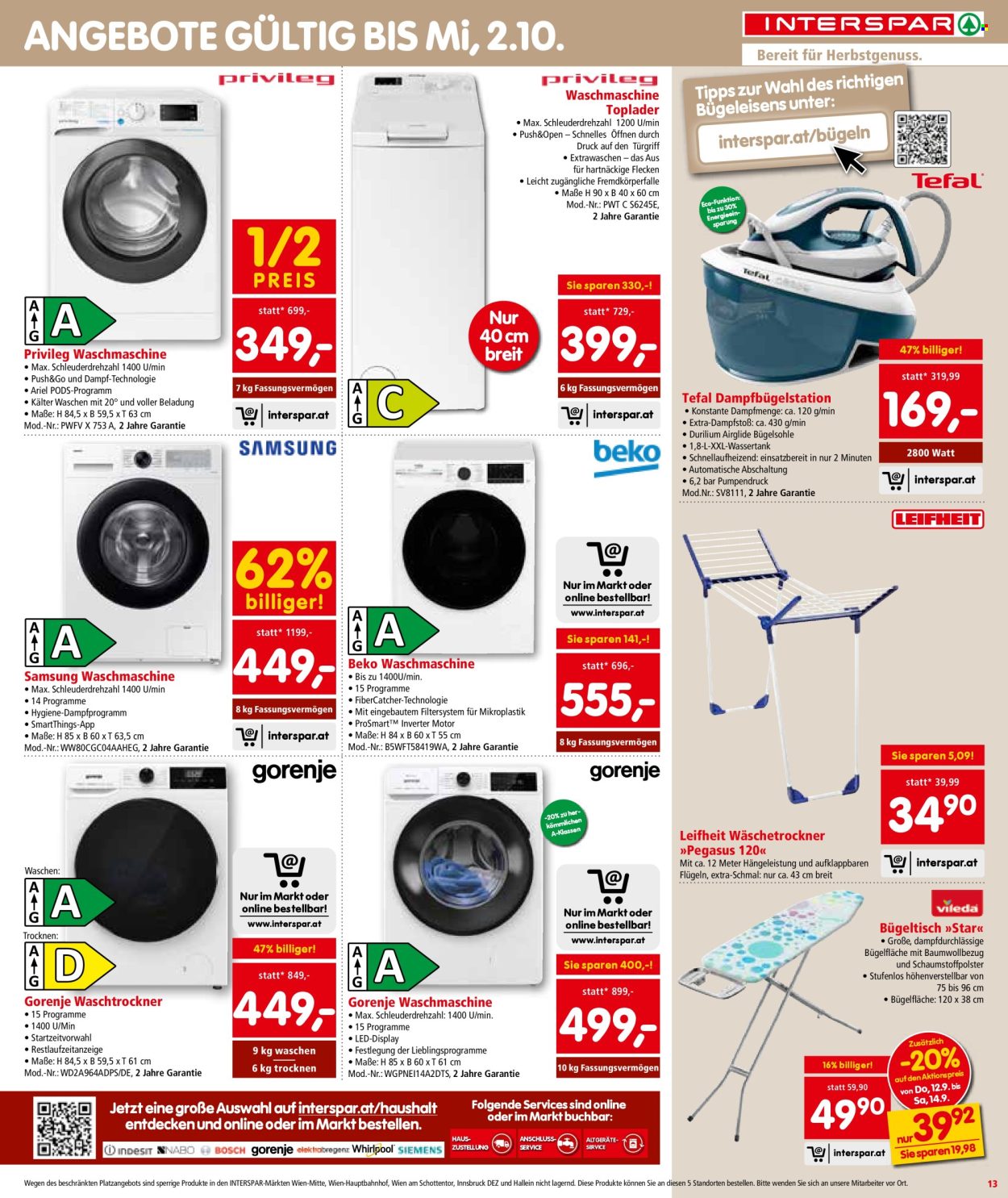 Angebote INTERSPAR - 12.9.2024 - 18.9.2024. Seite 13