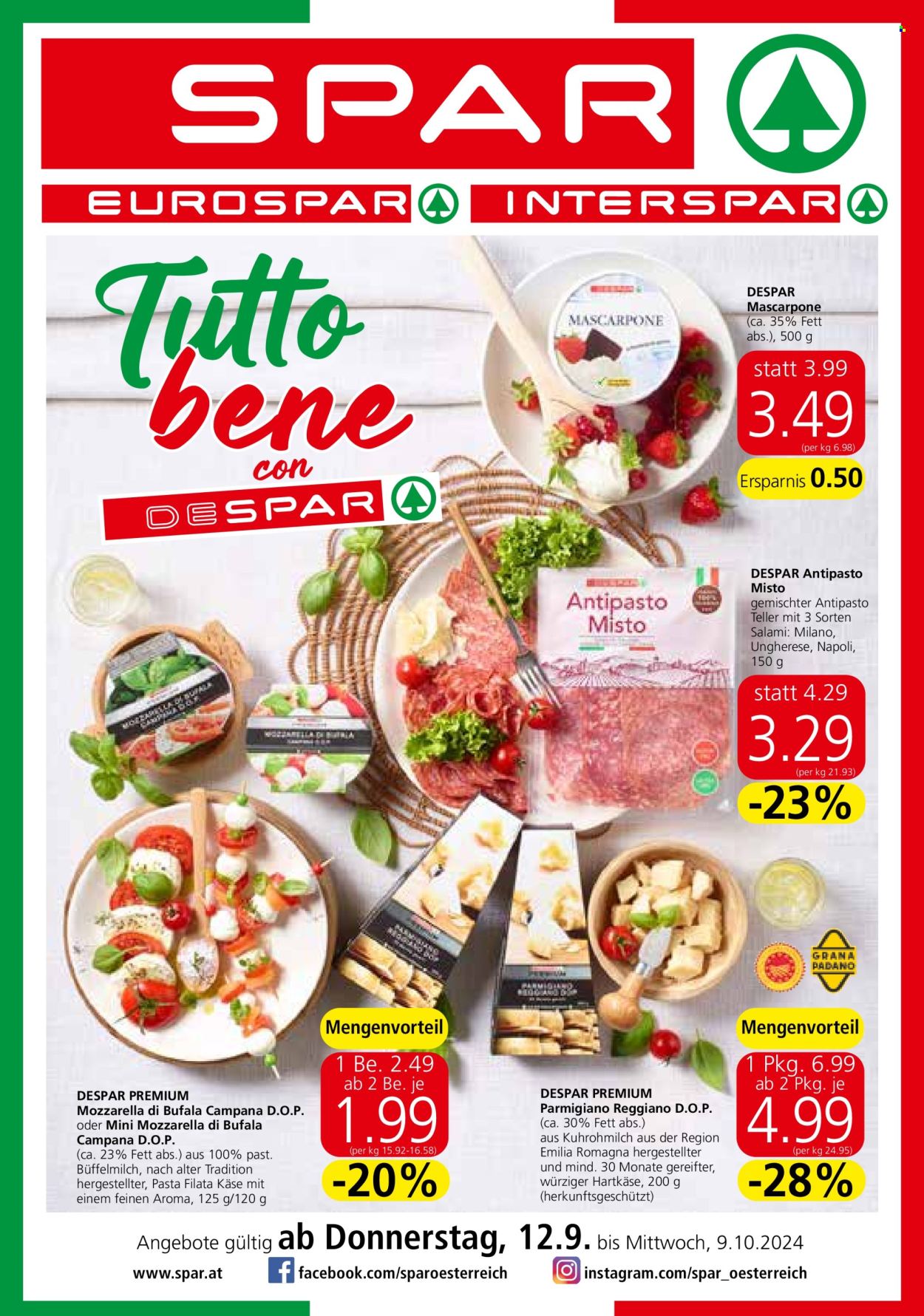 Angebote SPAR - 12.9.2024 - 9.10.2024. Seite 1