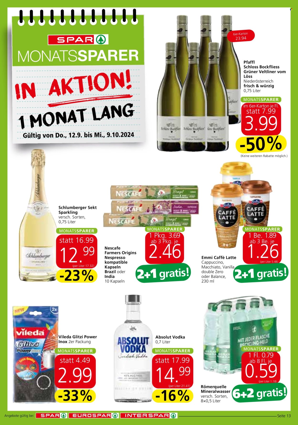 Angebote SPAR - 12.9.2024 - 18.9.2024. Seite 13