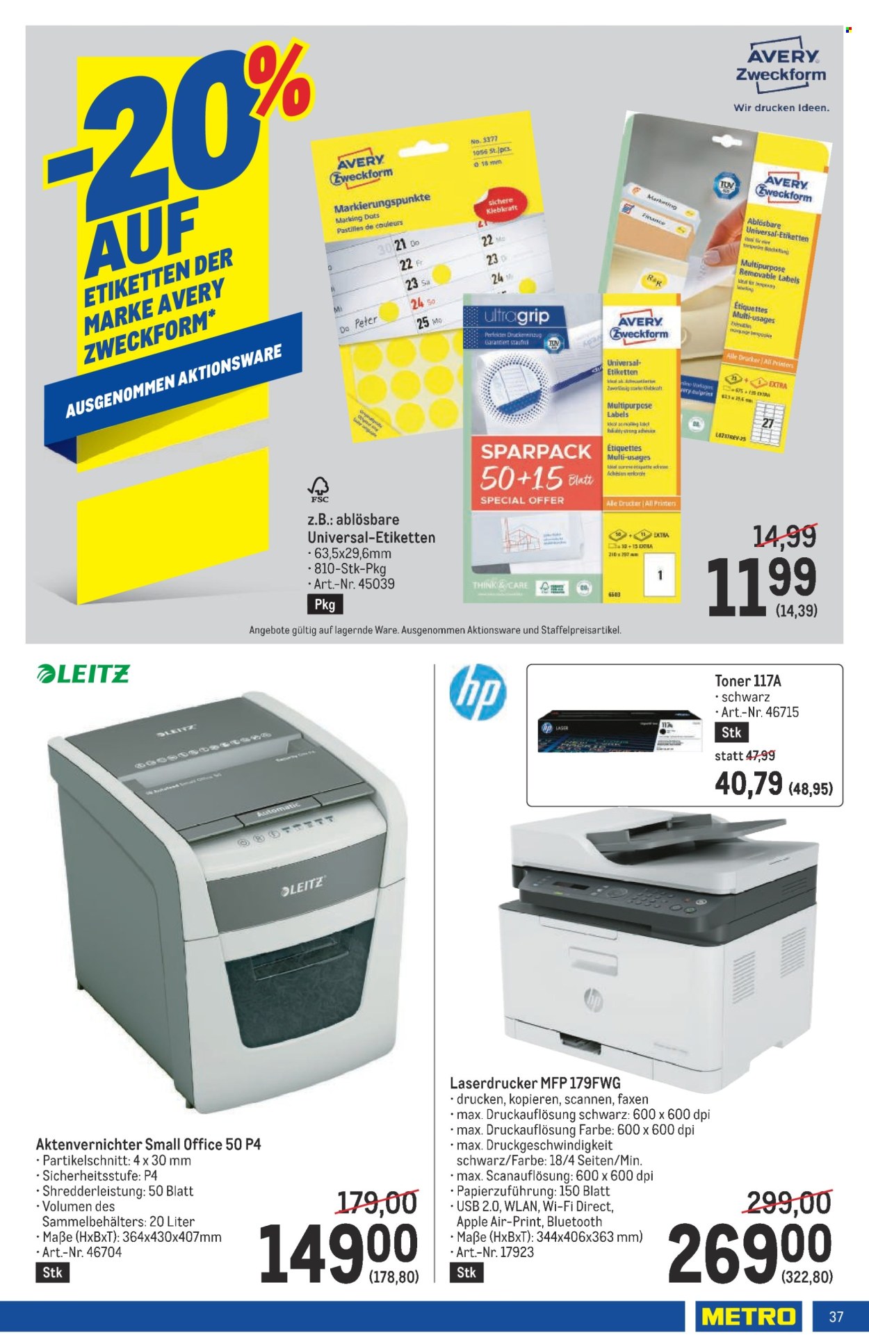 Angebote Metro - 19.9.2024 - 2.10.2024. Seite 37