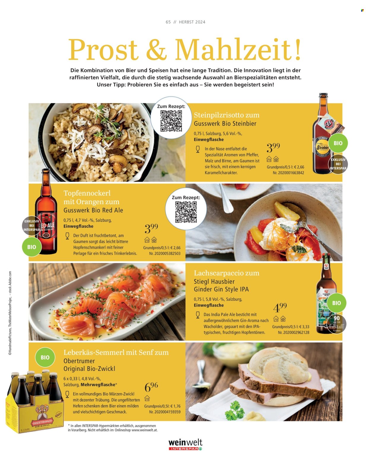 Angebote INTERSPAR - 13.9.2024 - 4.12.2024. Seite 65