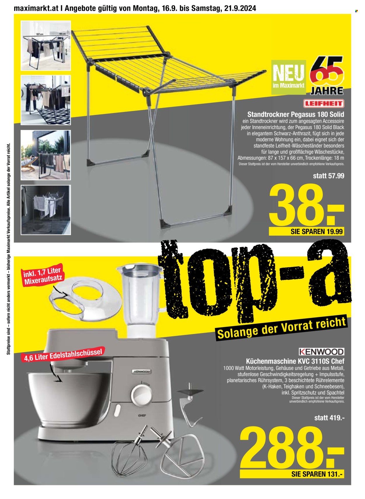 Angebote Maximarkt - 16.9.2024 - 21.9.2024. Seite 18