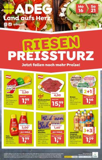 Angebote ADEG - 16.9.2024 - 21.9.2024.