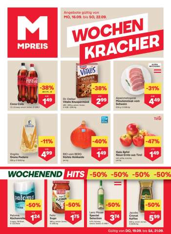 Angebote MPREIS - 16.9.2024 - 22.9.2024.