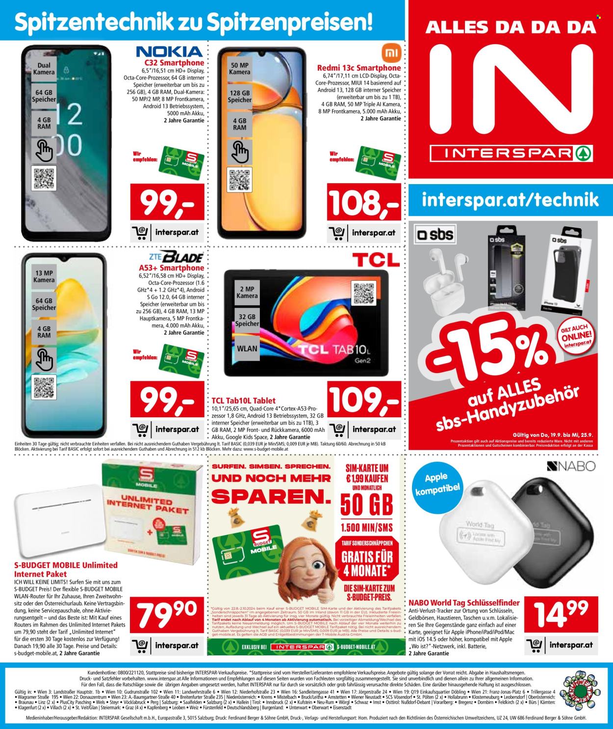 Angebote INTERSPAR - 19.9.2024 - 9.10.2024. Seite 4