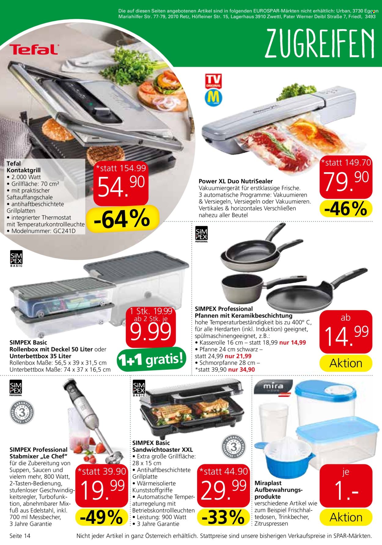 Angebote EUROSPAR - 19.9.2024 - 2.10.2024. Seite 14