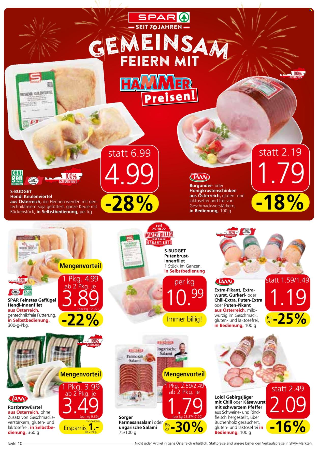 Angebote SPAR - 19.9.2024 - 2.10.2024. Seite 10