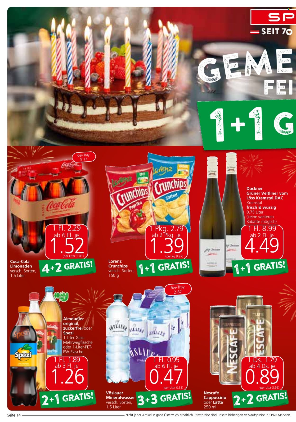 Angebote SPAR - 19.9.2024 - 2.10.2024. Seite 14