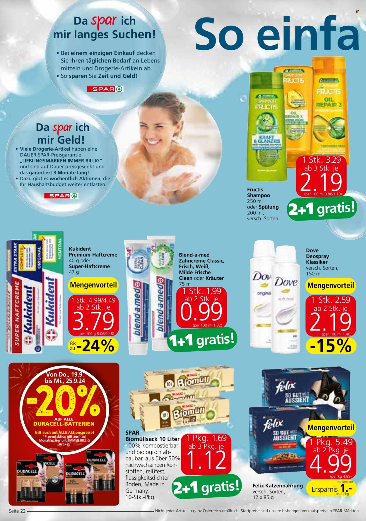 Angebote SPAR - 19.9.2024 - 2.10.2024. Seite 22
