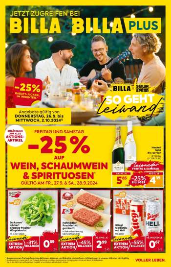 Angebote Billa - 26.9.2024 - 2.10.2024.