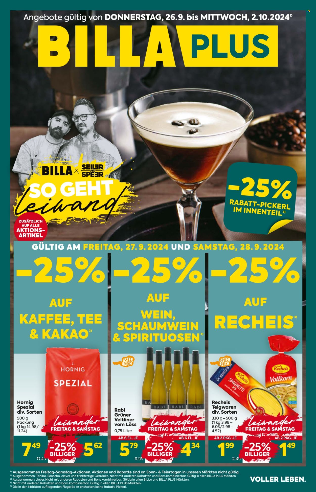 Angebote Billa Plus - 26.9.2024 - 2.10.2024. Seite 1