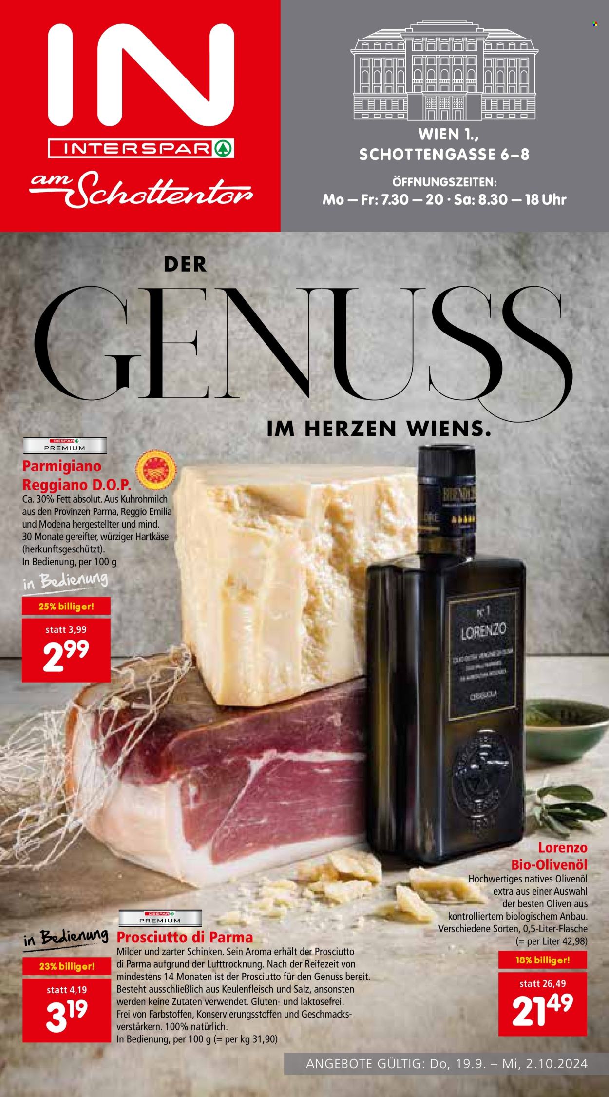 Angebote INTERSPAR - 19.9.2024 - 2.10.2024. Seite 1