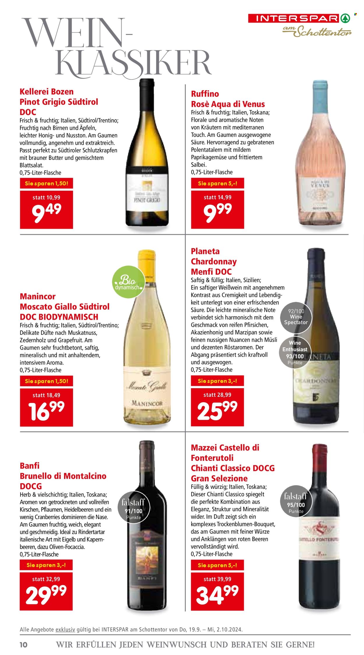 Angebote INTERSPAR - 19.9.2024 - 2.10.2024. Seite 10