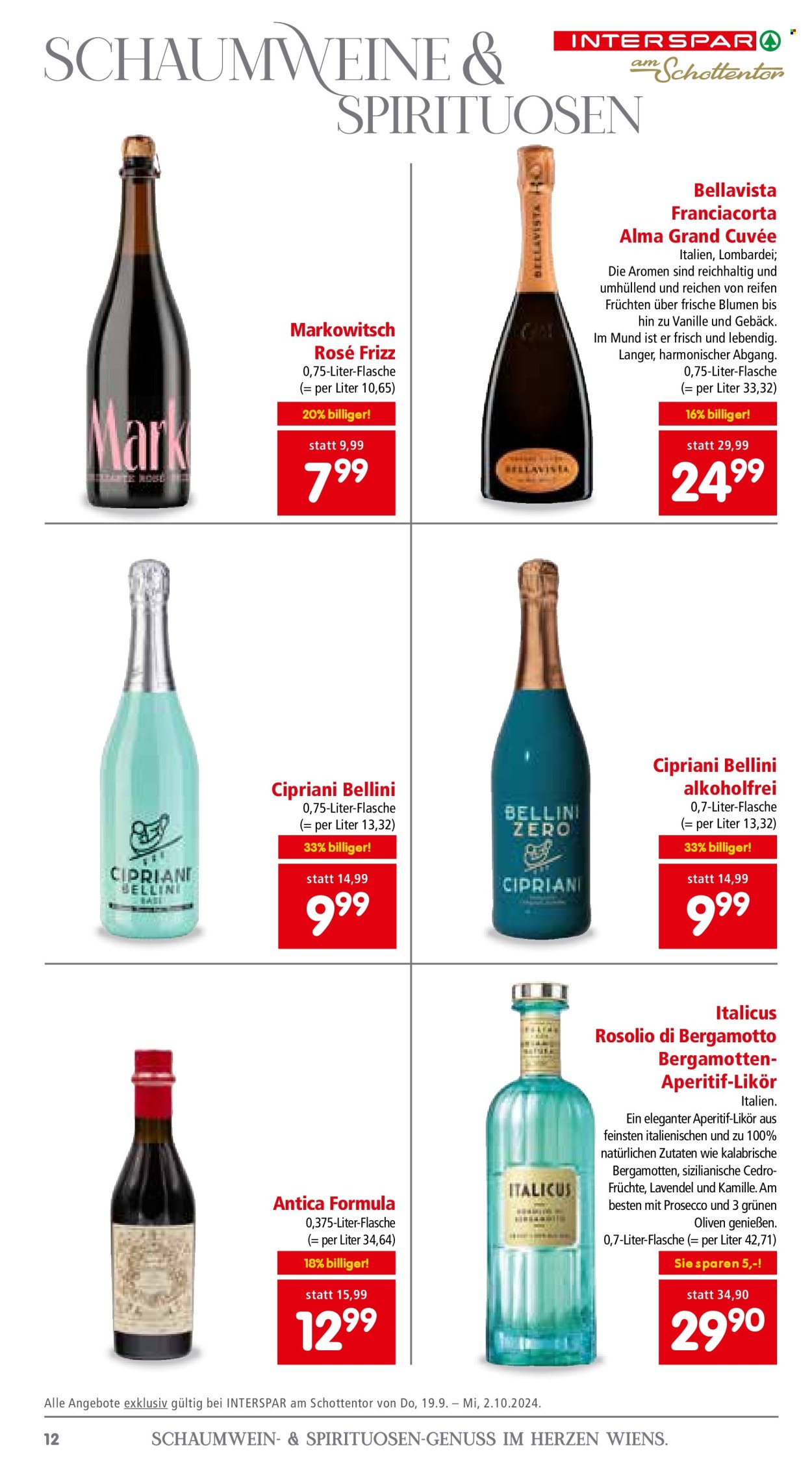 Angebote INTERSPAR - 19.9.2024 - 2.10.2024. Seite 12