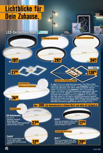 thumbnail - LED Deckenleuchte Eglo 18 W, Ø 310 mm, neutralweiß IP 44, weiß