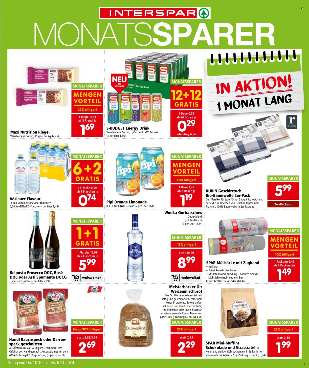 Angebote INTERSPAR - 10.10.2024 - 16.10.2024. Seite 9