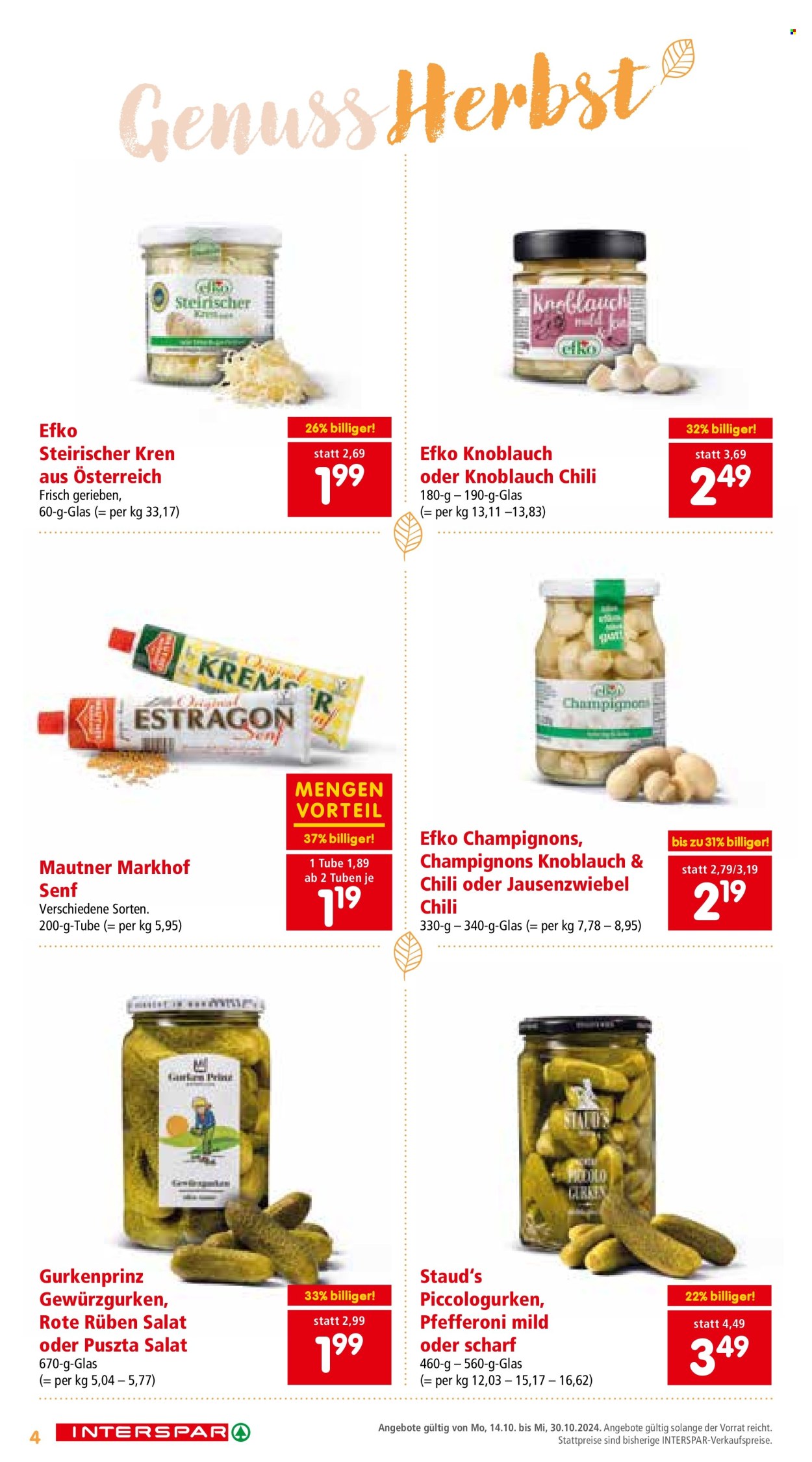 Angebote INTERSPAR - 14.10.2024 - 30.10.2024. Seite 4
