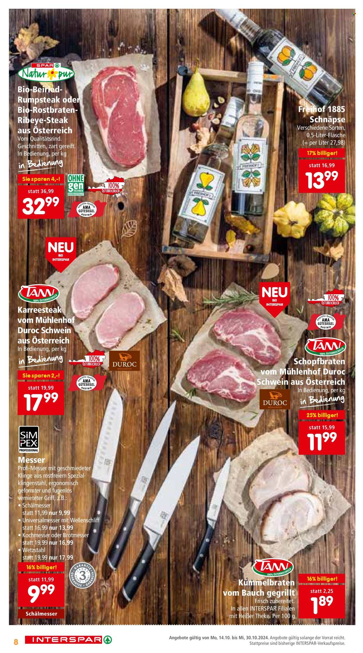 Angebote INTERSPAR - 14.10.2024 - 30.10.2024. Seite 8