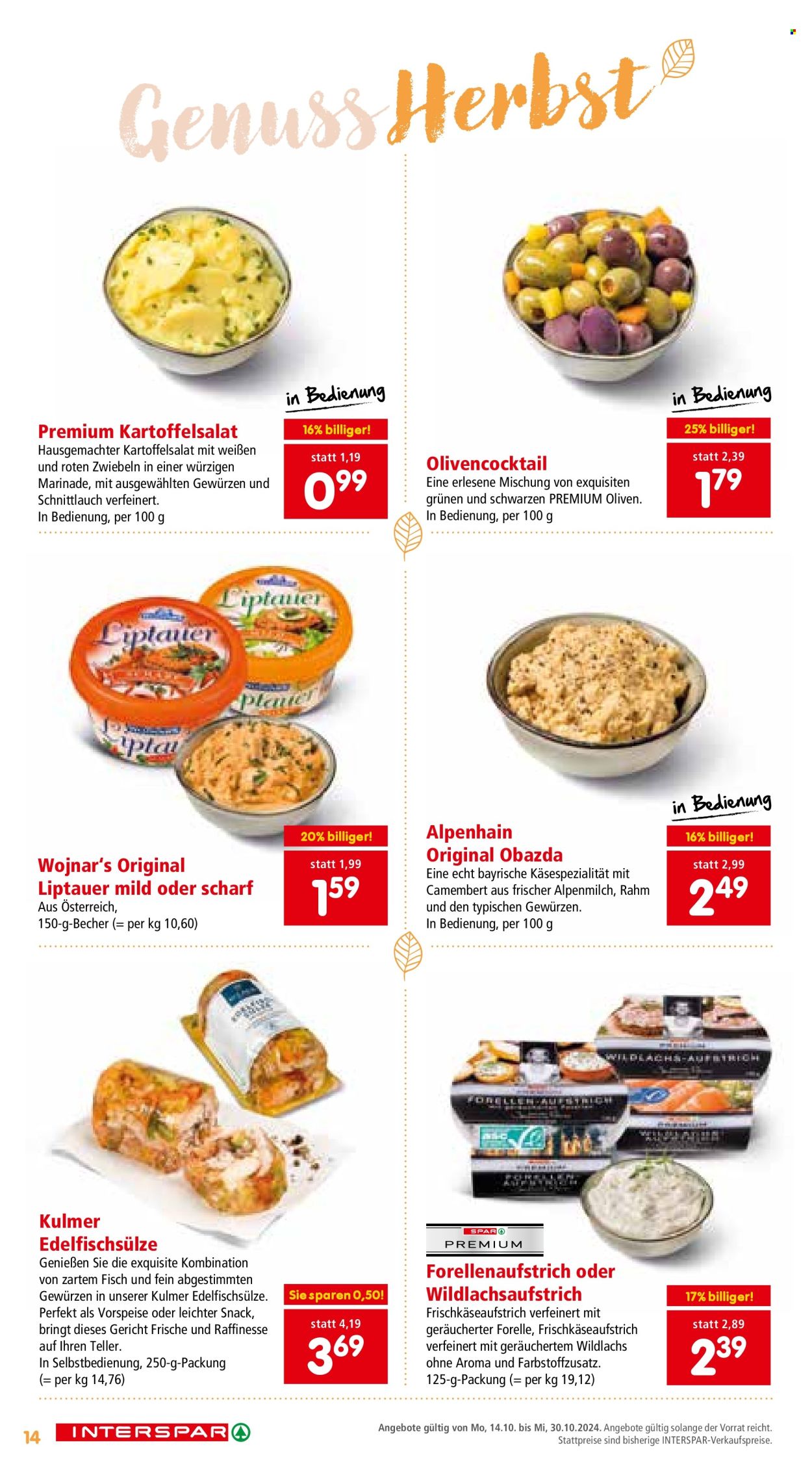 Angebote INTERSPAR - 14.10.2024 - 30.10.2024. Seite 14