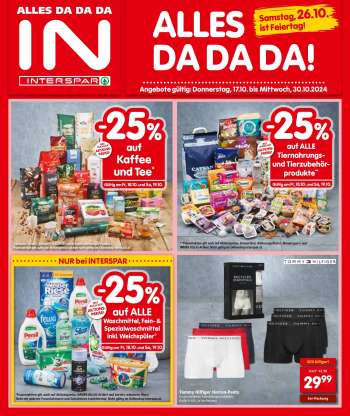 Angebote INTERSPAR - 17.10.2024 - 30.10.2024.
