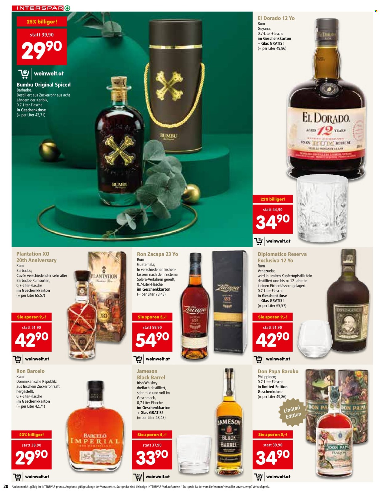 Angebote INTERSPAR - 17.10.2024 - 24.12.2024. Seite 20
