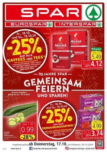 Angebote SPAR - 17.10.2024 - 30.10.2024.