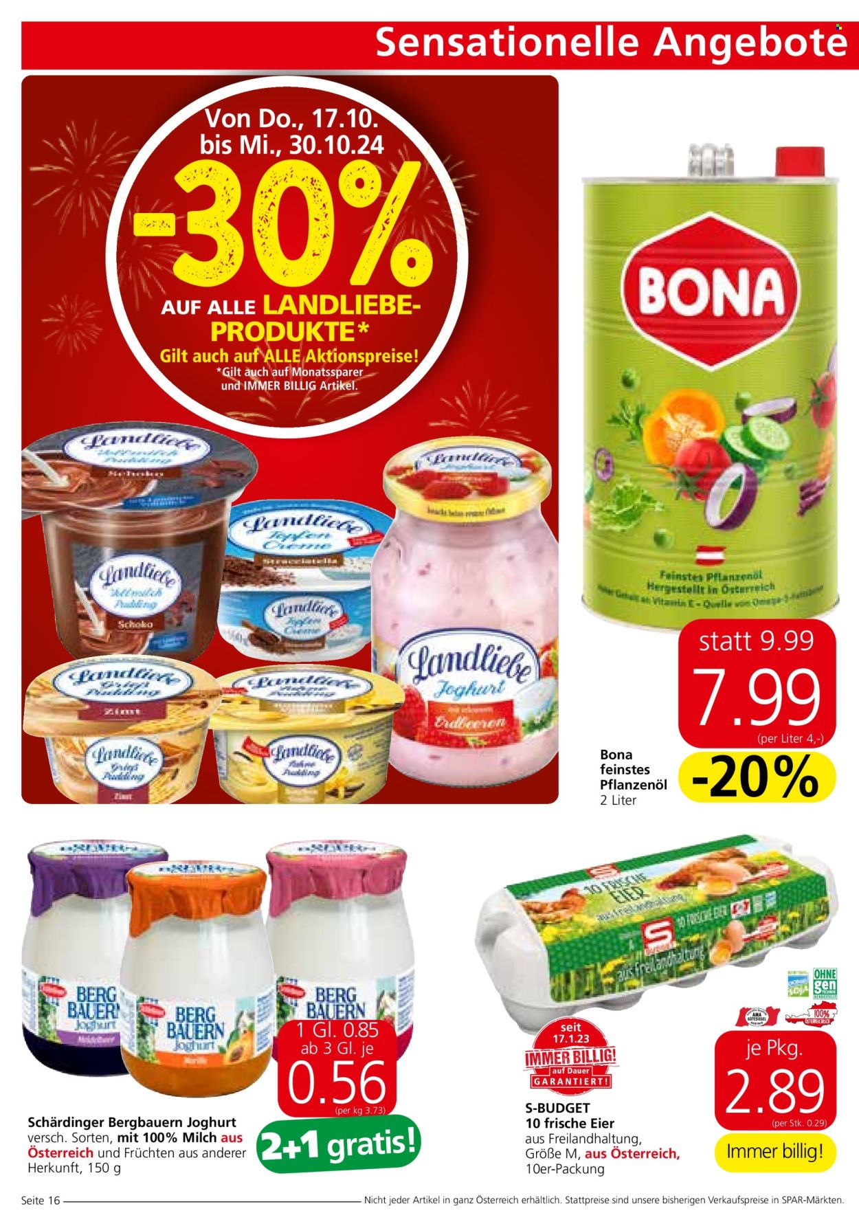 Angebote SPAR - 17.10.2024 - 30.10.2024. Seite 16