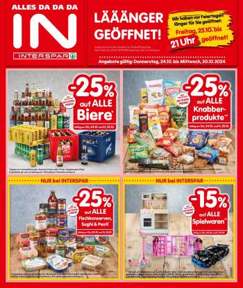 Angebote INTERSPAR - 24.10.2024 - 30.10.2024.