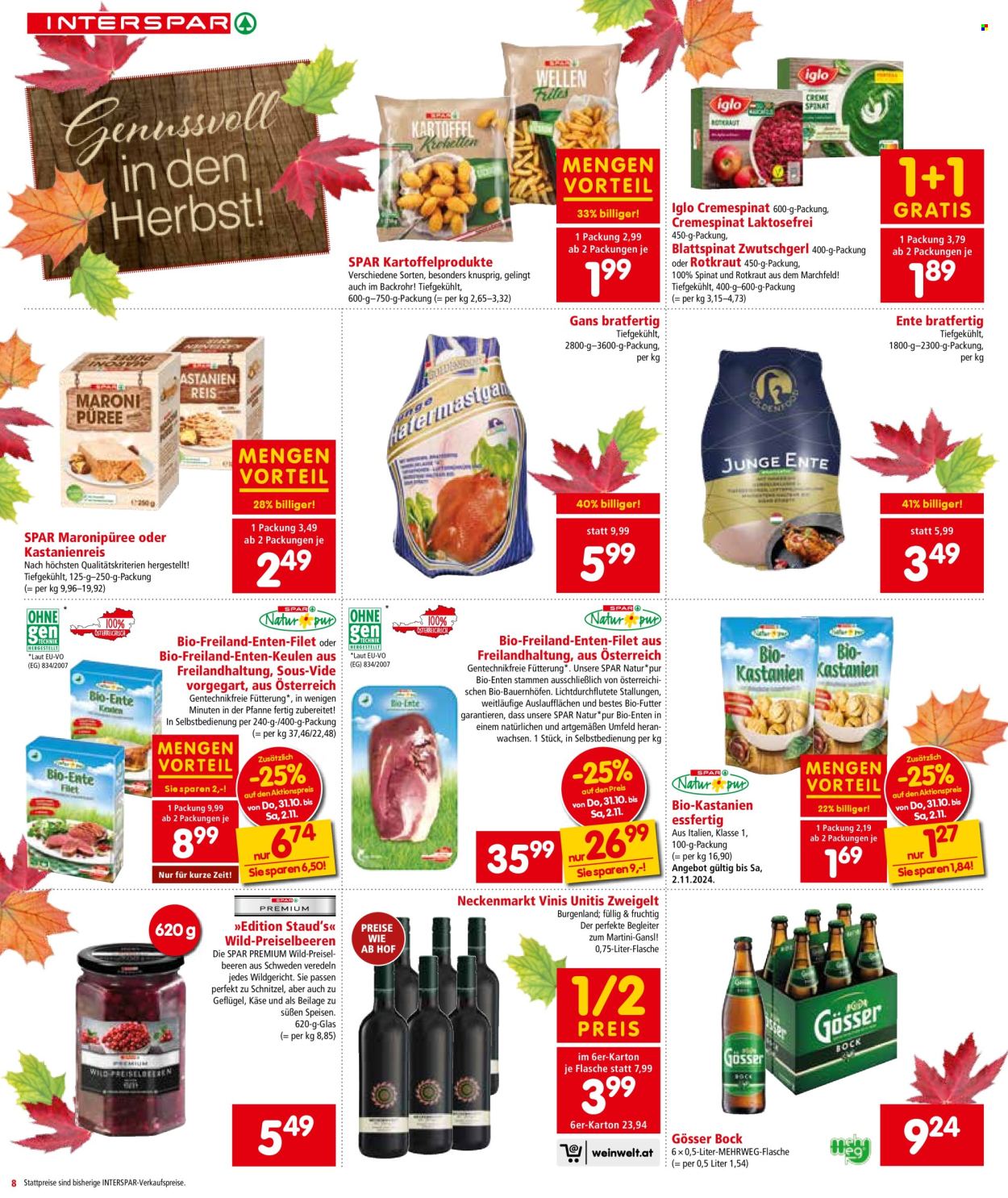 Angebote INTERSPAR - 31.10.2024 - 13.11.2024. Seite 8