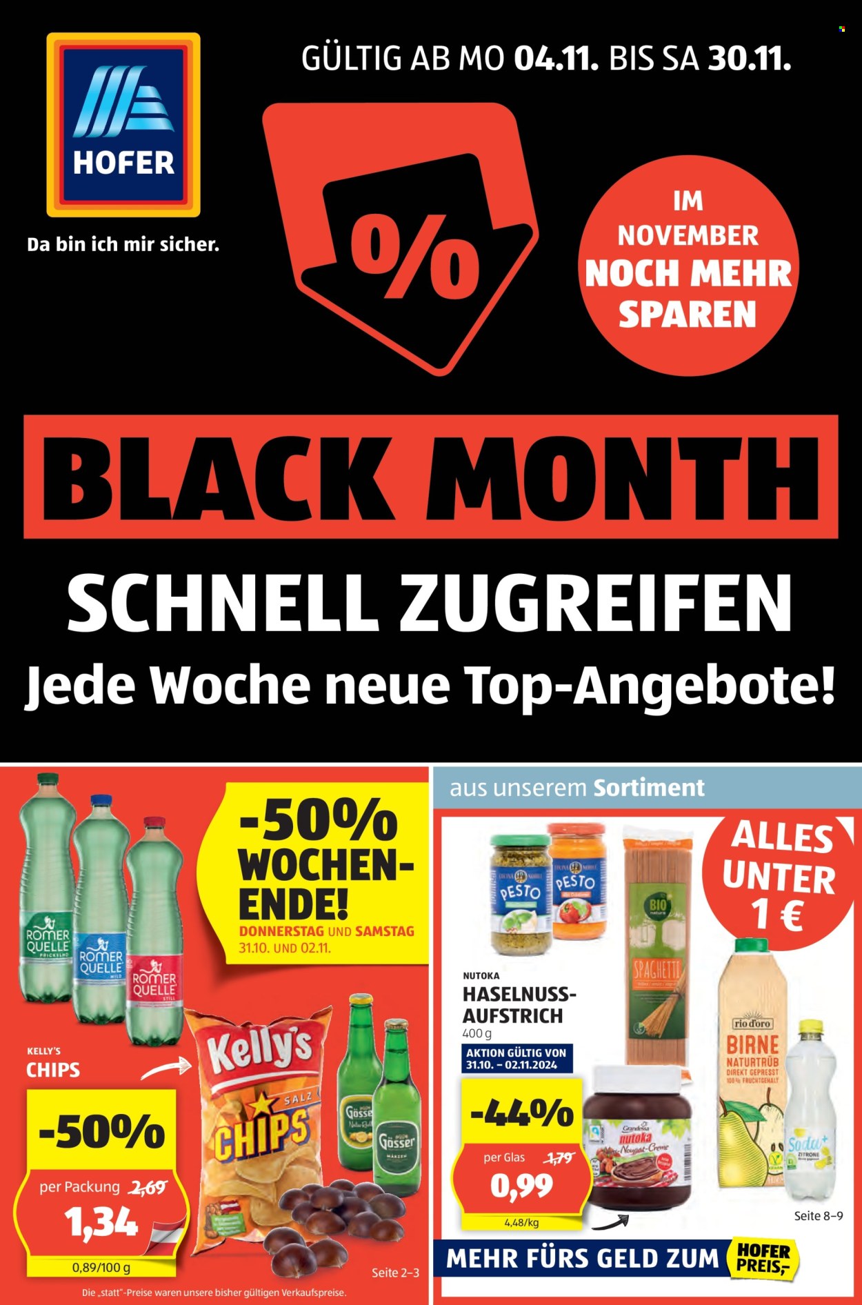 Angebote Hofer - 4.11.2024 - 9.11.2024. Seite 1