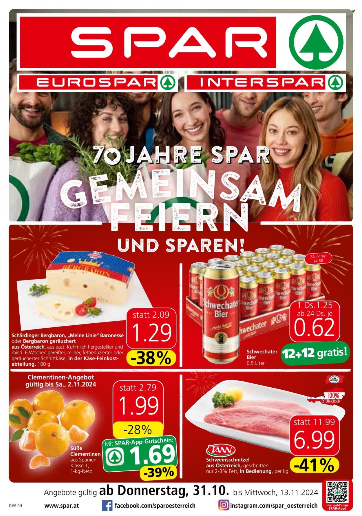 Angebote SPAR - 31.10.2024 - 13.11.2024. Seite 1