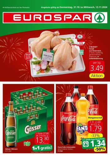 Angebote EUROSPAR - 31.10.2024 - 13.11.2024.